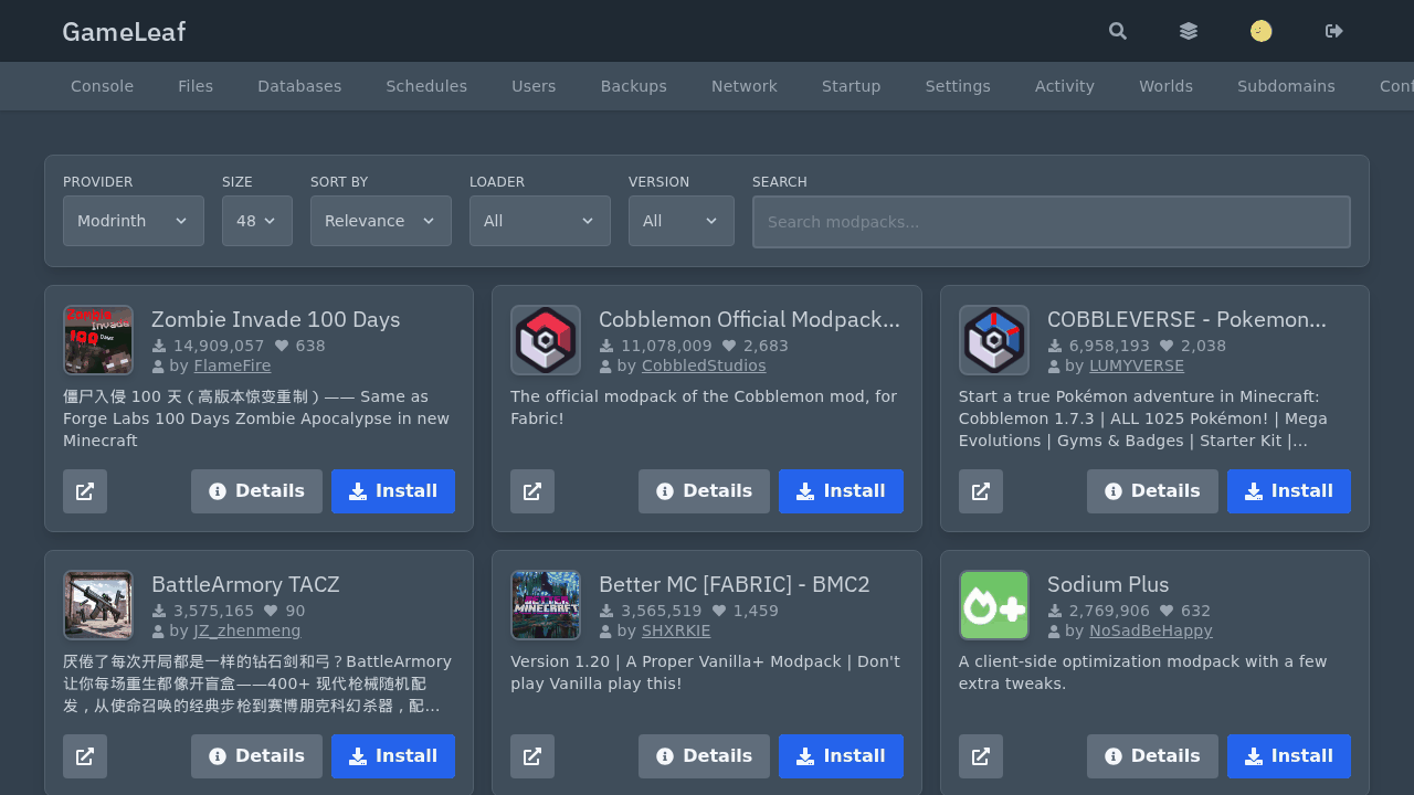 Instalare modpack-uri